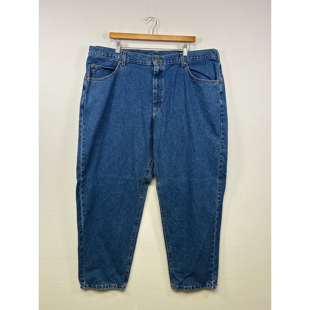 Vintage LL Bean Mens 44x30 Blue Double L Straight Leg Denim Jeans Made in USA